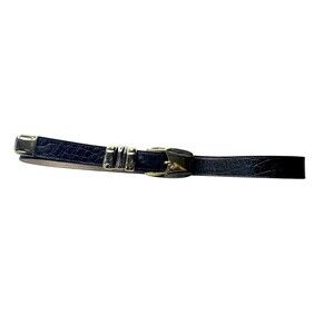 BB Simon Belts by Simon Women Statement Belt Gold Black Leather Medium